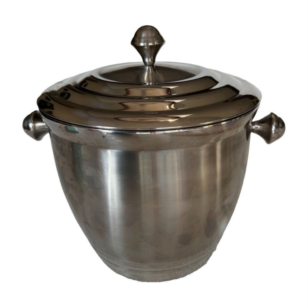 Lenox Tuscany Classics Stainless Steel Ice Bucket w Lid 18/10 9” 6228134